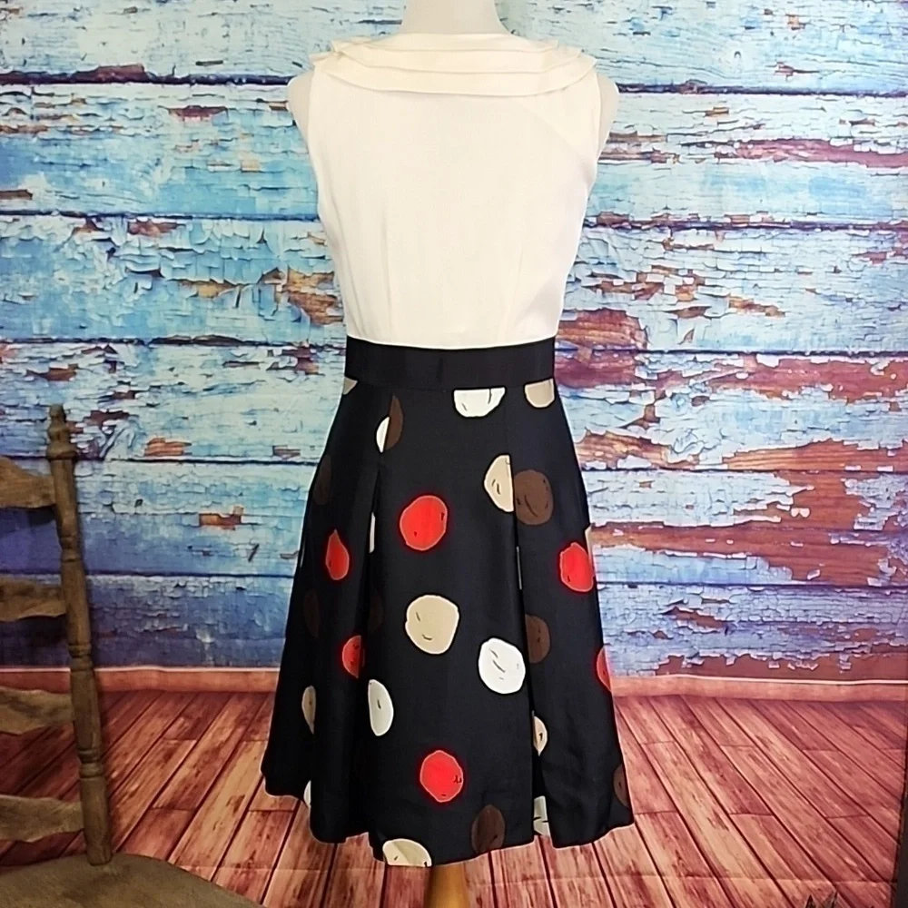 KATE SPADE polka-dot sill dress size S